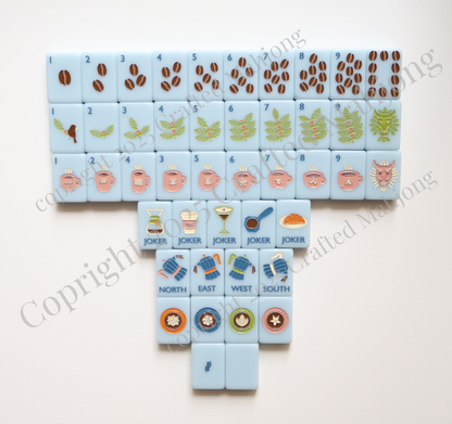 PRE-ORDER: The Coffee Collection in Daybreak | Designer American Mahjong Tiles