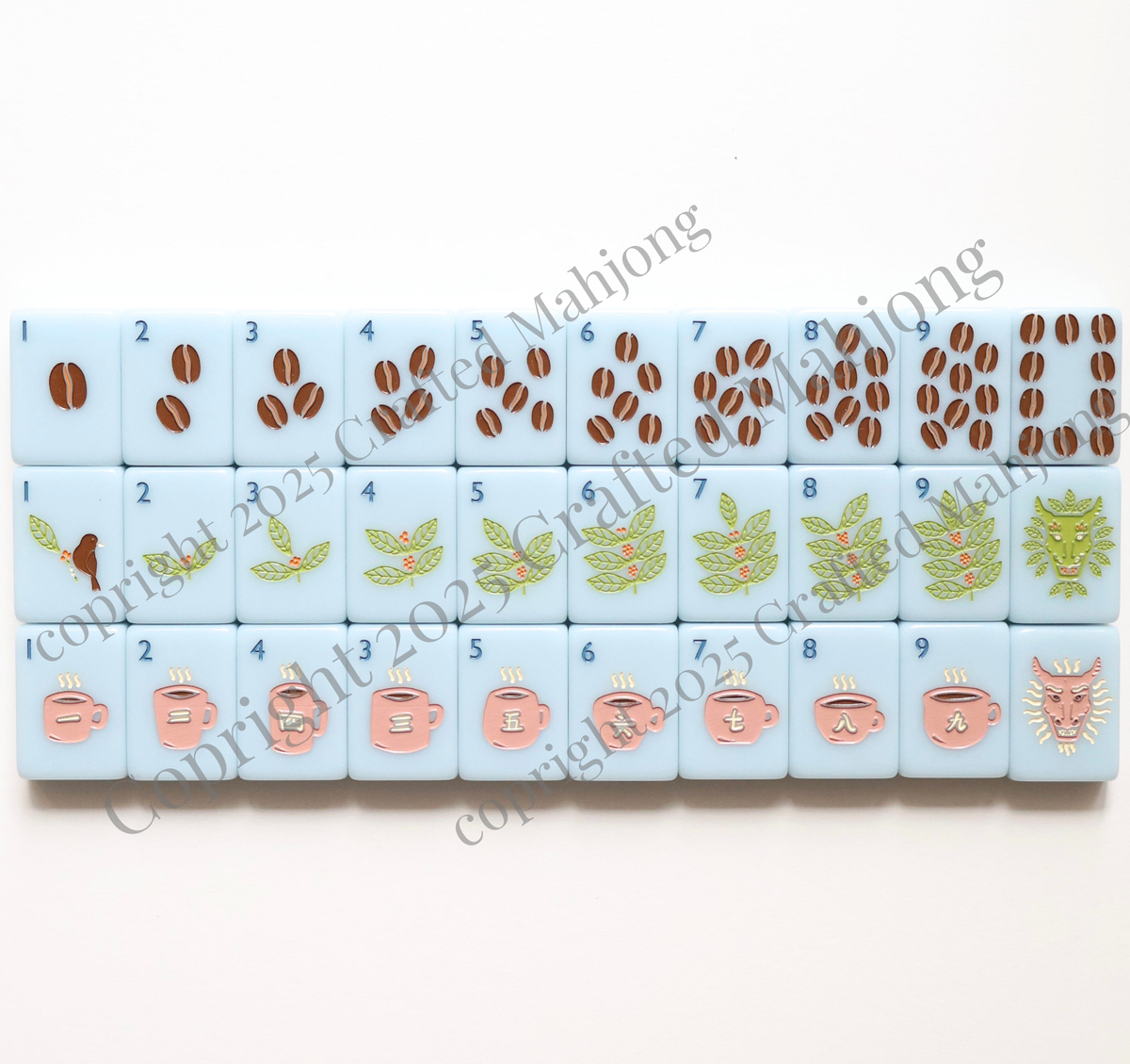 PRE-ORDER: The Coffee Collection in Daybreak | Designer American Mahjong Tiles