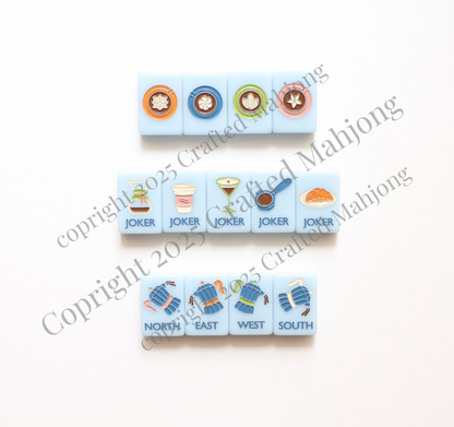 PRE-ORDER: The Coffee Collection in Daybreak | Designer American Mahjong Tiles