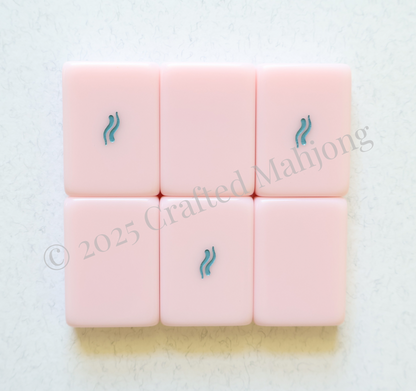 The Wine Collection in Rosé | Designer American Mahjong Set