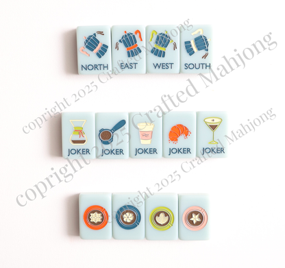 The Coffee Collection in Daybreak | Designer American Mahjong Set