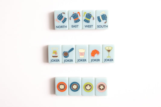 The Coffee Collection in Daybreak | Designer American Mahjong Set