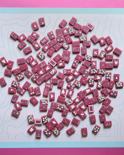 The Wine Collection in Cabernet | Designer American Mahjong Set