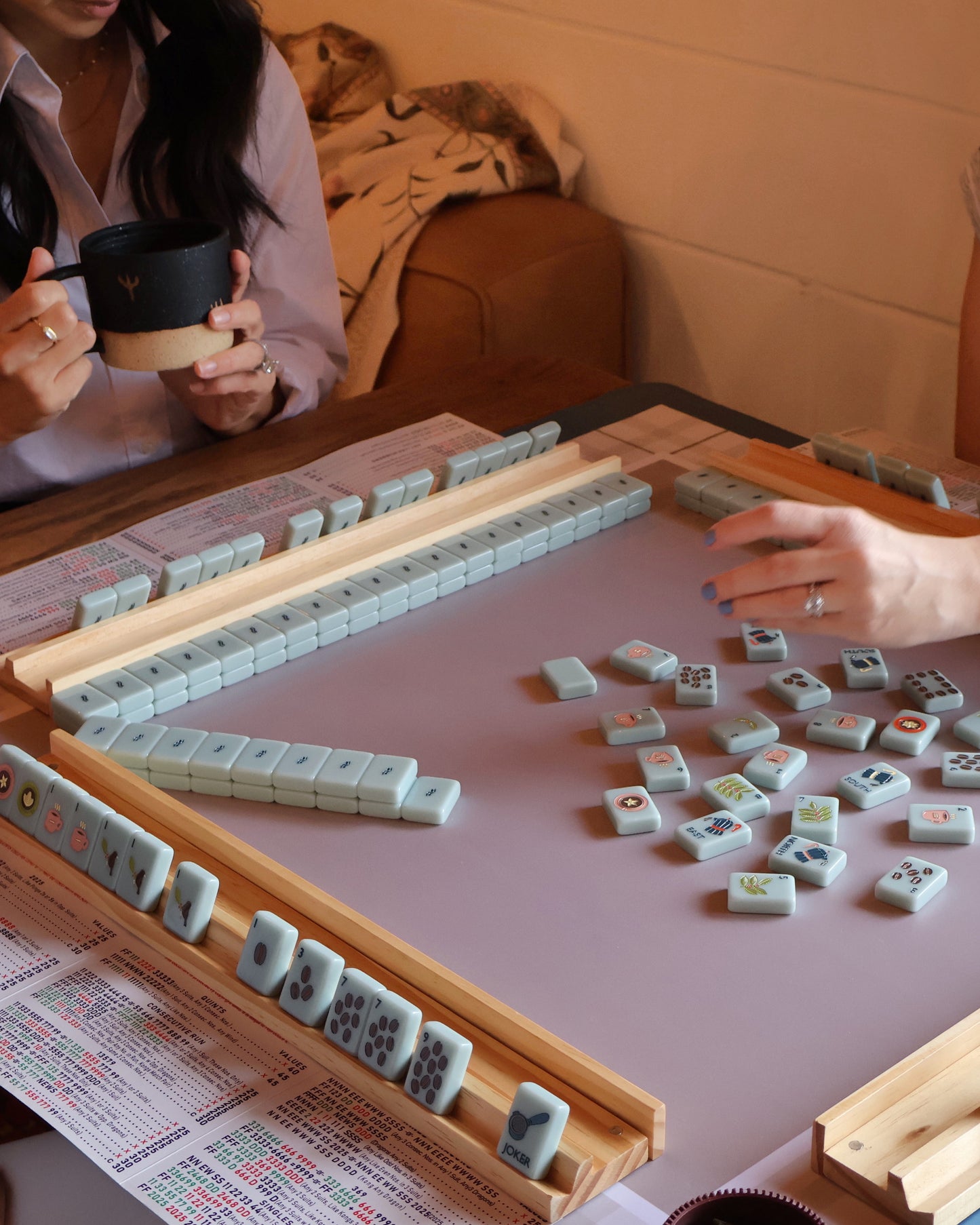 The Coffee Collection in Daybreak | Designer American Mahjong Set