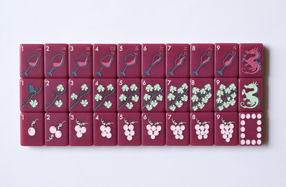 The Wine Collection in Cabernet | Designer American Mahjong Set